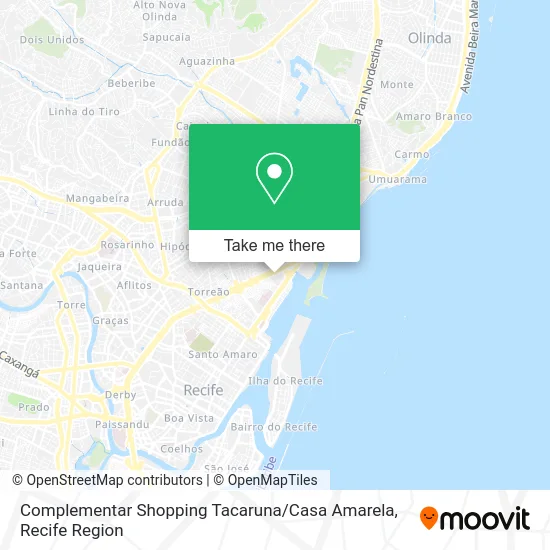 Complementar Shopping Tacaruna / Casa Amarela map