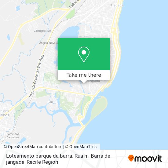 Loteamento parque da barra. Rua h . Barra de jangada map