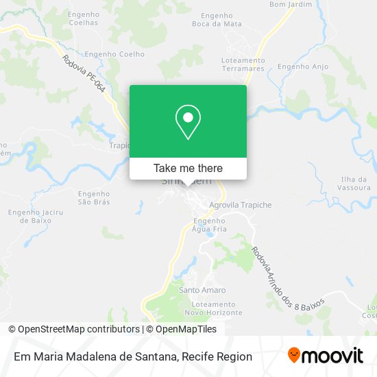 Em Maria Madalena de Santana map