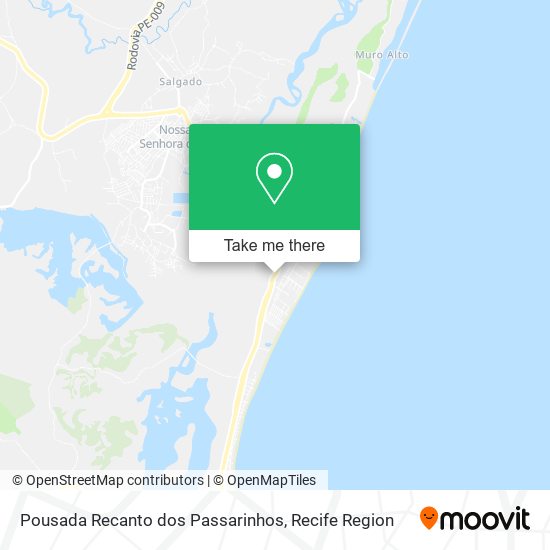 Pousada Recanto dos Passarinhos map