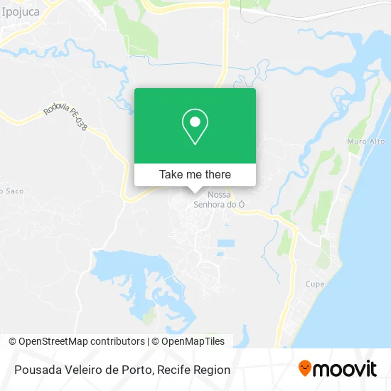 Pousada Veleiro de Porto map