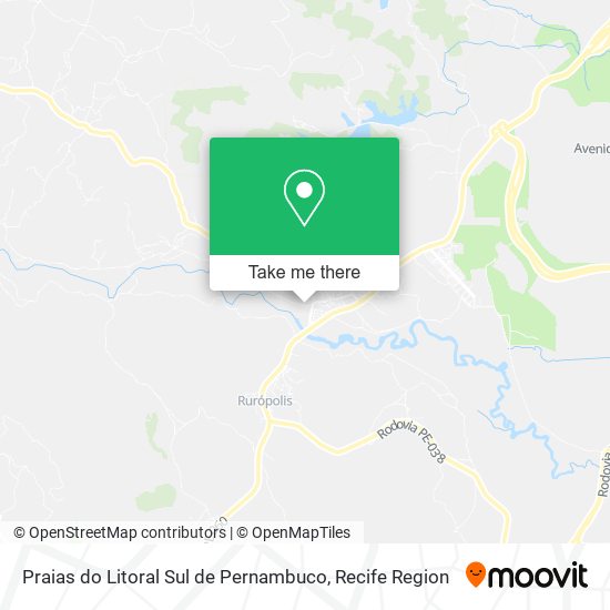 Praias do Litoral Sul de Pernambuco map