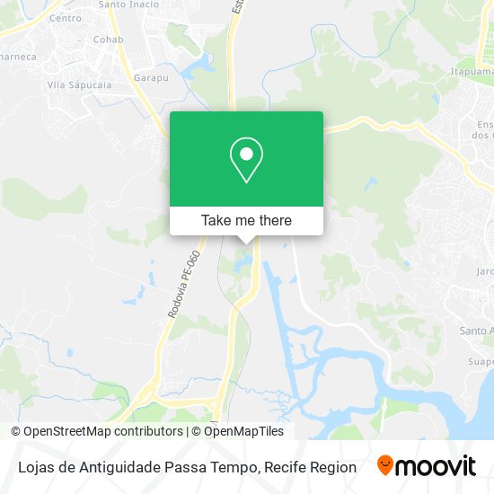Lojas de Antiguidade Passa Tempo map