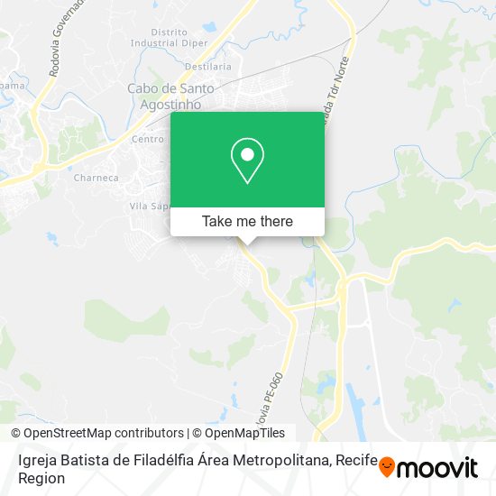 Igreja Batista de Filadélfia Área Metropolitana map