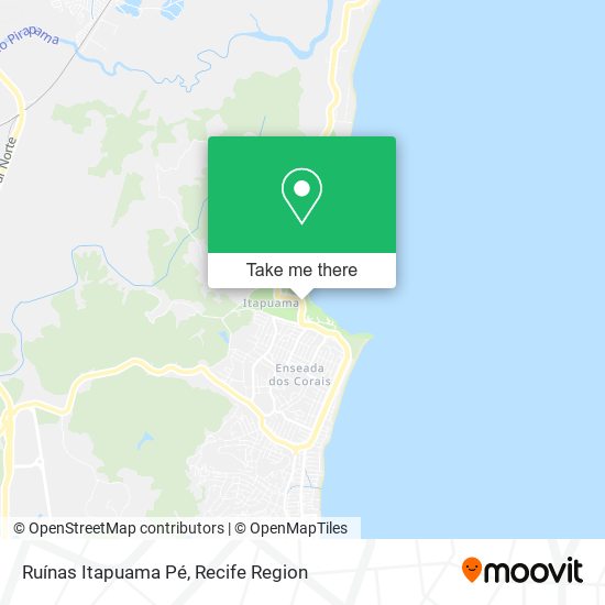 Ruínas Itapuama Pé map