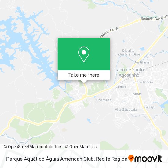 Parque Aquático Águia American Club map