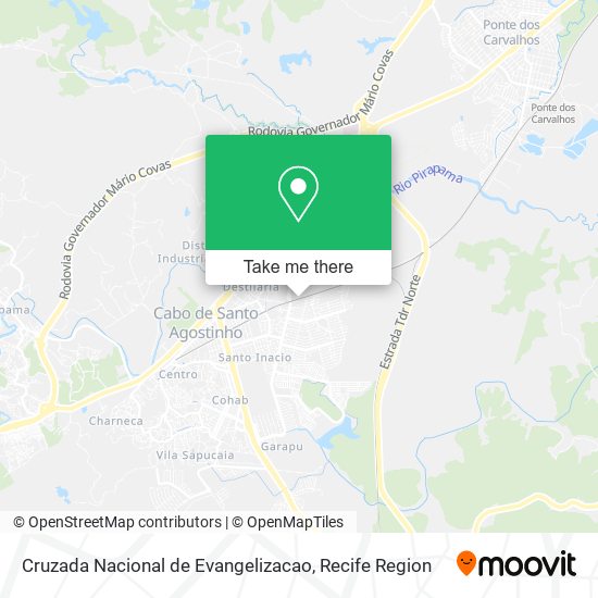 Cruzada Nacional de Evangelizacao map