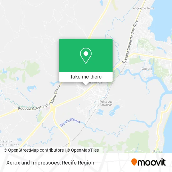 Xerox and Impressões map