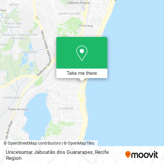 Unicesumar Jaboatão dos Guararapes map