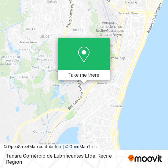 Tanara Comércio de Lubrificantes Ltda map