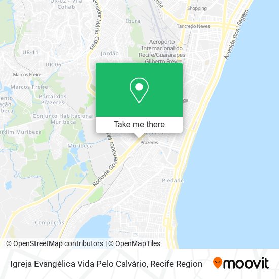 Igreja Evangélica Vida Pelo Calvário map