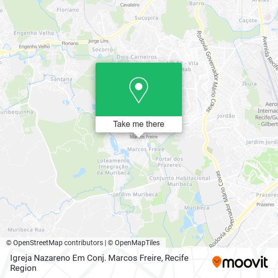 Igreja Nazareno Em Conj. Marcos Freire map