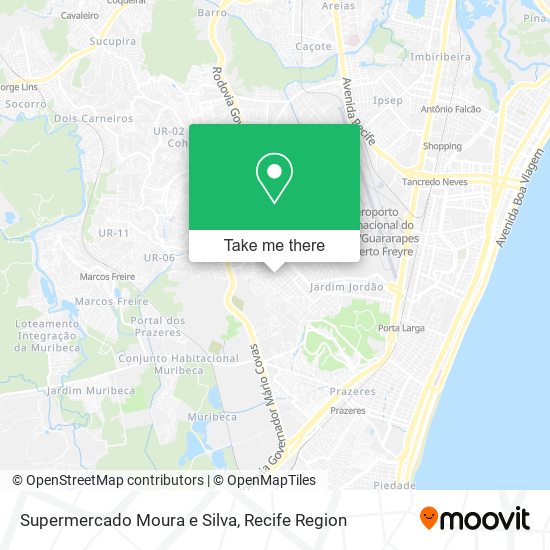 Mapa Supermercado Moura e Silva