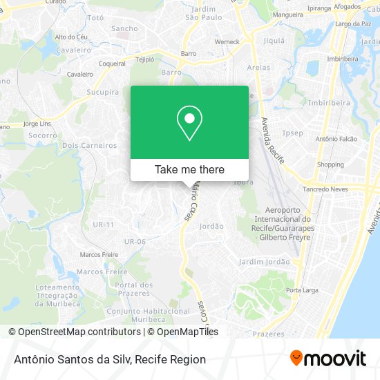 Antônio Santos da Silv map