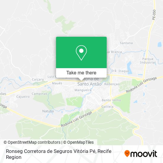 Ronseg Corretora de Seguros Vitória Pé map