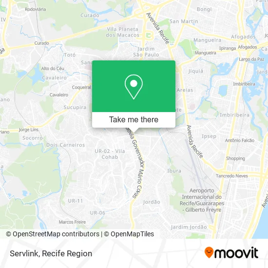 Servlink map