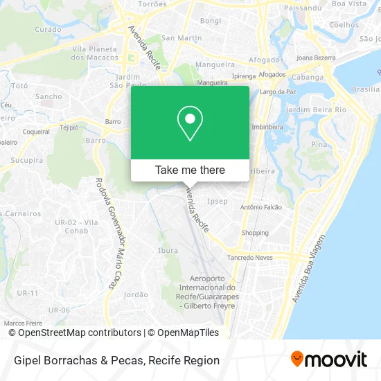 Gipel Borrachas & Pecas map