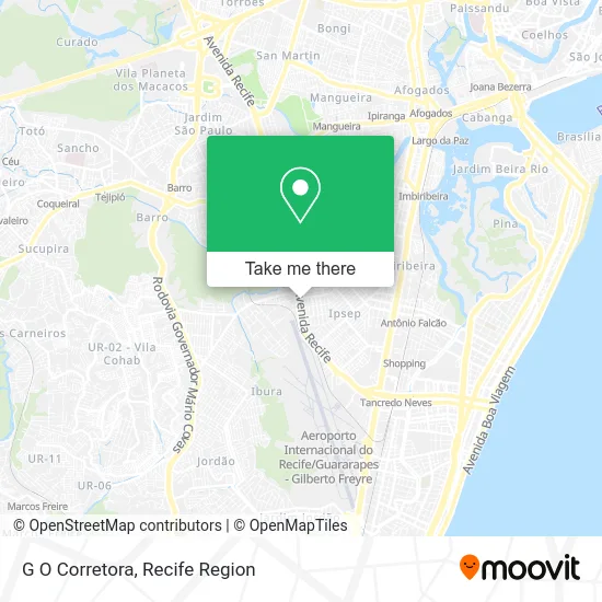 G O Corretora map