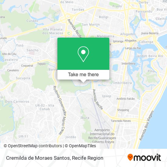 Cremilda de Moraes Santos map