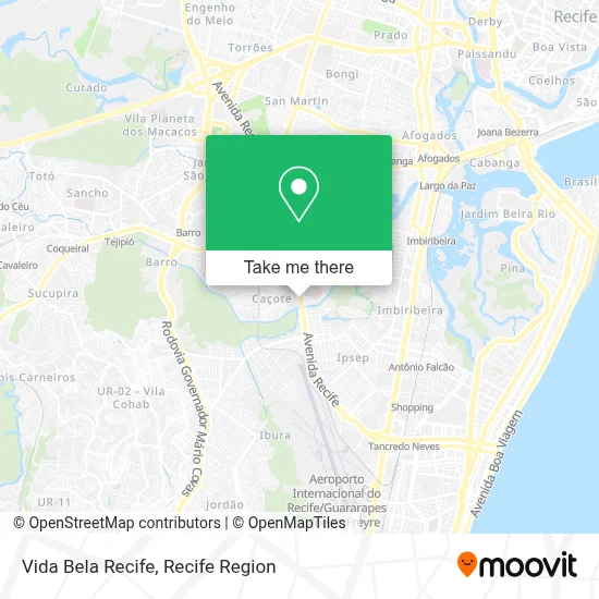 Vida Bela Recife map