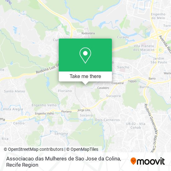 Associacao das Mulheres de Sao Jose da Colina map