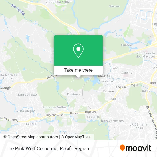The Pink Wolf Comércio map