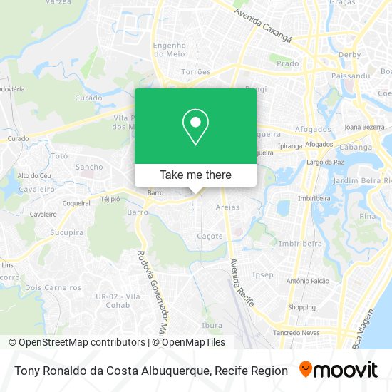 Mapa Tony Ronaldo da Costa Albuquerque