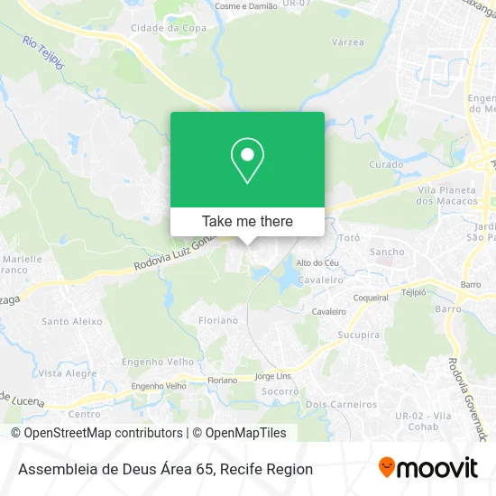 Assembleia de Deus Área 65 map
