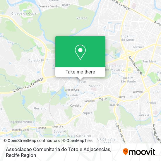 Associacao Comunitaria do Toto e Adjacencias map