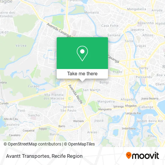 Avantt Transportes map