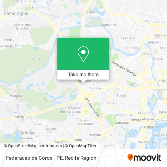 Federacao de Coros - PE map