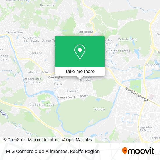 M G Comercio de Alimentos map