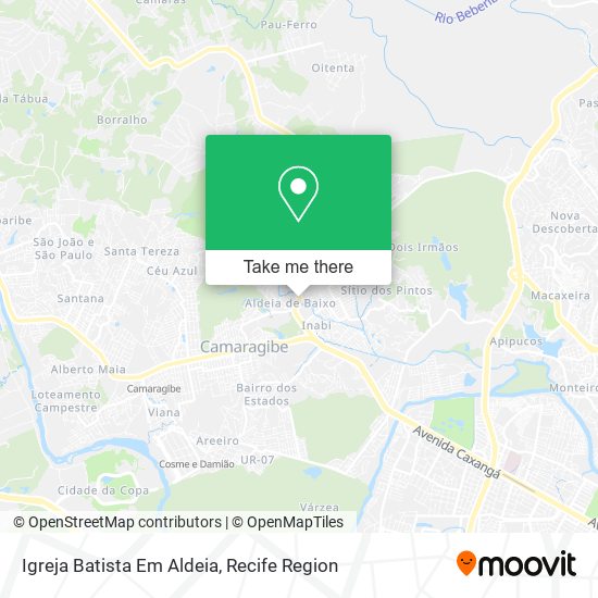 Igreja Batista Em Aldeia map