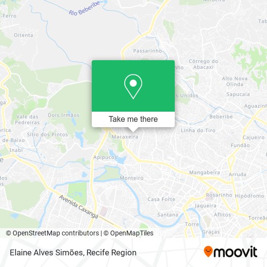 Elaine Alves Simões map