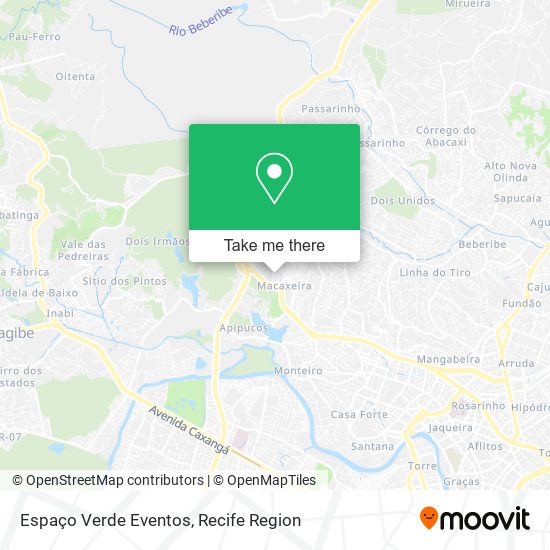 Espaço Verde Eventos map