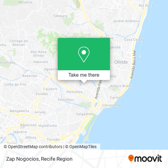 Zap Nogocios map