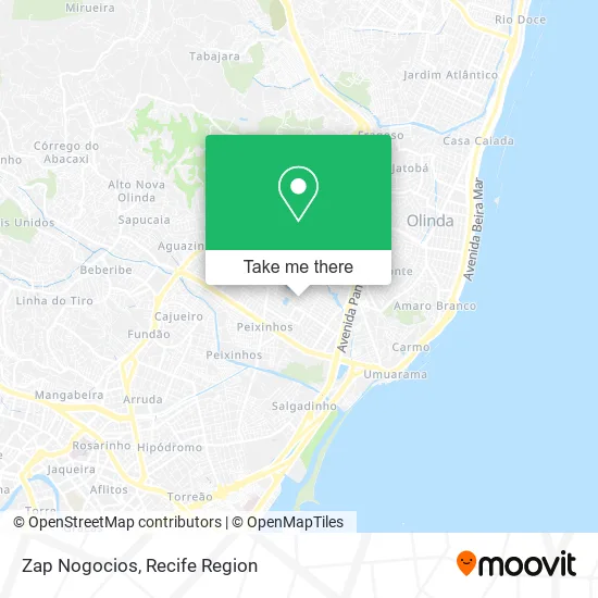 Zap Nogocios map