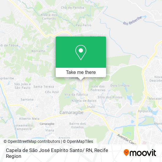 Capela de São José Espírito Santo/ RN map