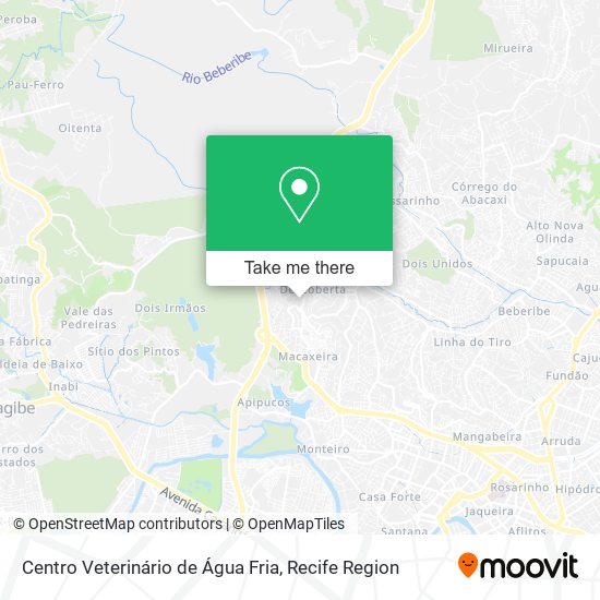 Centro Veterinário de Água Fria map