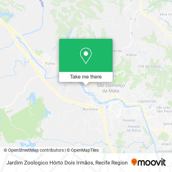 Jardim Zoologico Hôrto Dois Irmãos map
