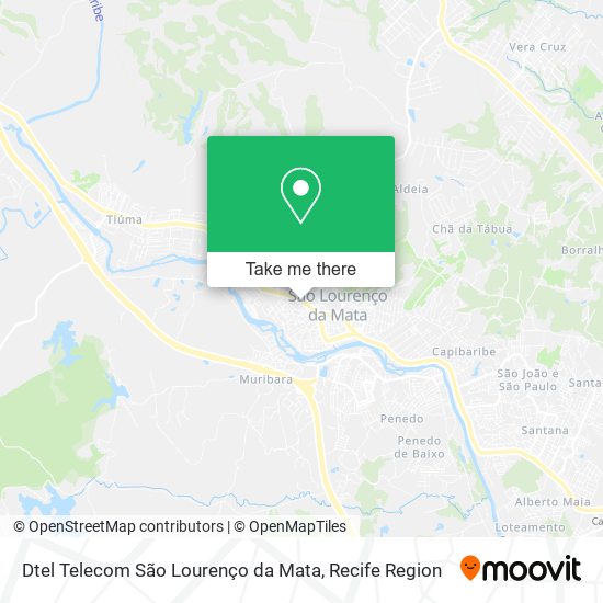 Mapa Dtel Telecom São Lourenço da Mata