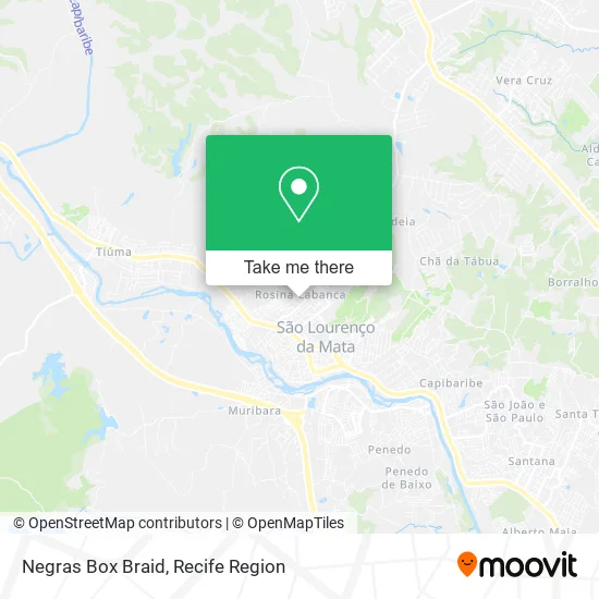 Negras Box Braid map