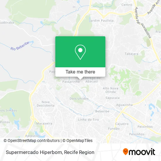 Supermercado Hiperbom map