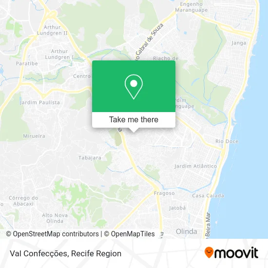 Val Confecções map