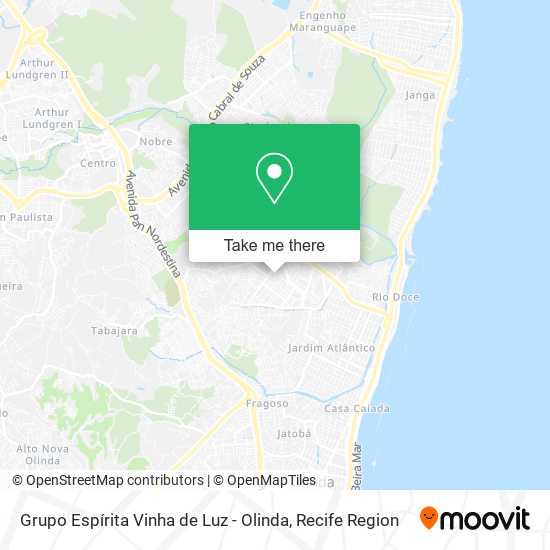 Mapa Grupo Espírita Vinha de Luz - Olinda