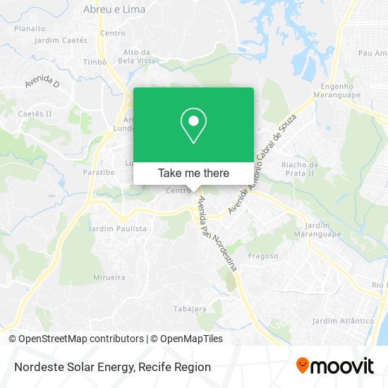 Nordeste Solar Energy map