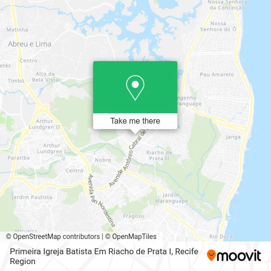 Primeira Igreja Batista Em Riacho de Prata I map