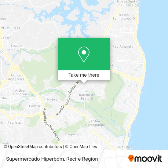 Supermercado Hiperbom map