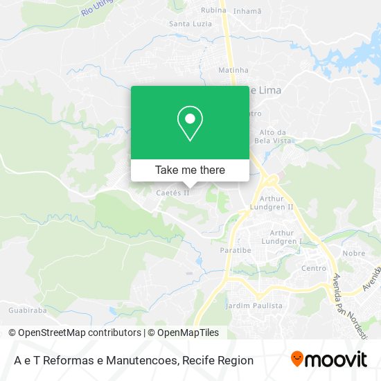 A e T Reformas e Manutencoes map