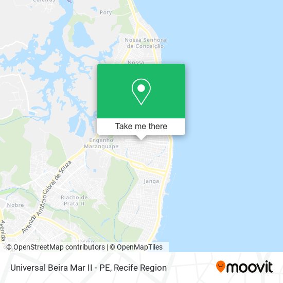Universal Beira Mar II - PE map